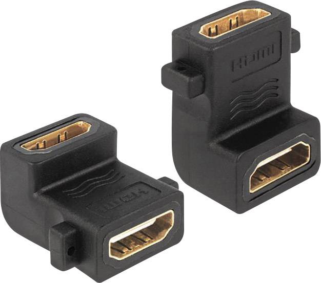 Delock 65510 HDMI Adapter [1x HDMI-Buchse - 1x HDMI-Buchse] Schwarz vergoldete Steckkontakte