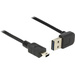 Delock USB-Kabel USB 2.0 USB-A Stecker, USB-Mini-B Stecker 2.00m Schwarz beidseitig verwendbarer Stecker, vergoldete