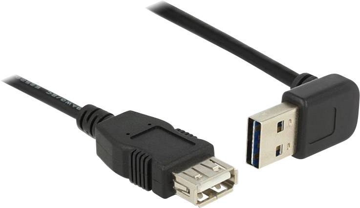 Delock USB-Kabel 2.00 m Schwarz beidseitig verwendbarer Stecker, vergoldete Steckkontakte, UL-zertifiziert 83548