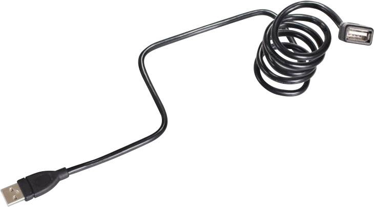 Delock USB-Kabel USB 2.0 USB-A Stecker, USB-A Buchse 1.00 m Schwarz flexibles Schwanenhals-Kabel 83500