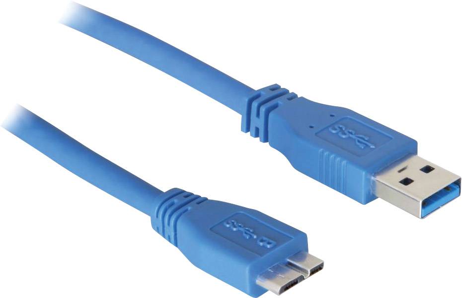 Delock USB-Kabel USB 3.2 Gen1 (USB 3.0 / USB 3.1 Gen1) USB-A Stecker, USB-Micro-B 3.0 Stecker 5.00