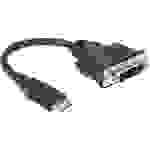 Delock 65564 HDMI / DVI Adapter [1x HDMI-Stecker C Mini - 1x DVI-Buchse 24+5pol.] Schwarz 20.00cm