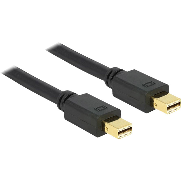 Delock Mini-DisplayPort Anschlusskabel Mini DisplayPort Stecker, Mini DisplayPort Stecker 1.50m Schwarz 83474 vergoldete