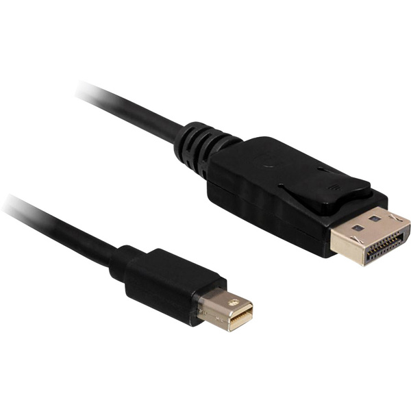 Delock Mini-DisplayPort / DisplayPort Adapterkabel Mini DisplayPort Stecker, DisplayPort Stecker 5.00m Schwarz 83479
