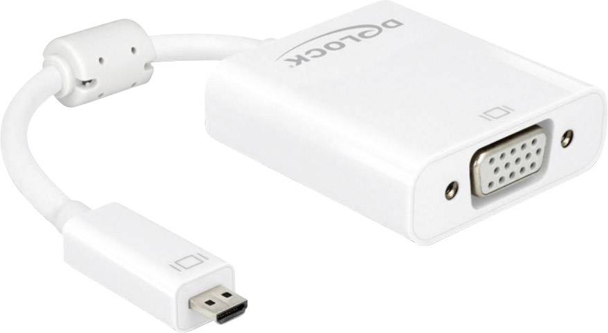 Delock Adapter HDMI Micro-D male > VGA female with Audio VGA-Adapter mikro M bis HD-15 stereo mini jack Mikro-USB Typ