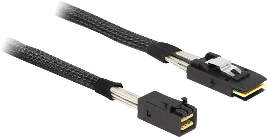 Delock Festplatten Anschlusskabel [1x Mini-SAS-Stecker (SFF-8643) - 1x Mini-SAS-Buchse (SFF-8087)] 1.00 m Schwarz