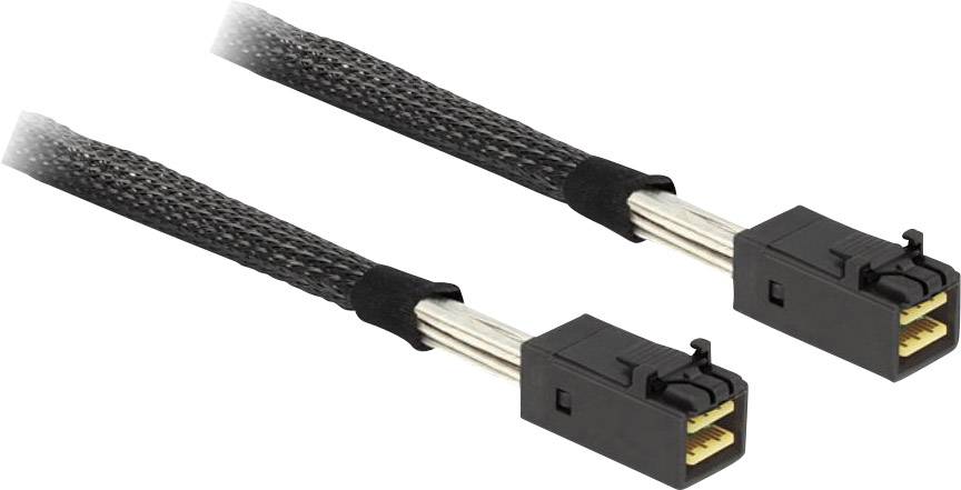 Delock Festplatten Anschlusskabel [1x Mini SAS-Stecker (SFF-8087) - 1x Mini SAS-Stecker (SFF-8087)] 1.00 m Schwarz