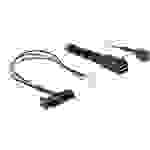 Delock Festplatten Anschlusskabel [1x Mini-SAS-Stecker (SFF-8643) - 4x SAS-Buchse (SFF-8482), Molex 4pol Buchse] 1.00m Schwarz