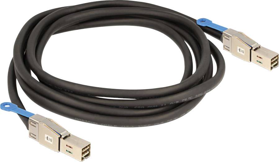 Delock Festplatten Anschlusskabel [1x Mini-SAS-Stecker (SFF-8644) - 1x Mini-SAS-Stecker (SFF-8644)] 3.00 m Schwarz