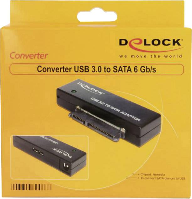 Delock USB 3.2 Gen 1 (USB 3.0), Festplatten Adapter [1x USB 3.2 Gen 1 Buchse Micro B (USB 3.0) - 1x SATA-Kombi-Buchse 7+15pol.] 62486