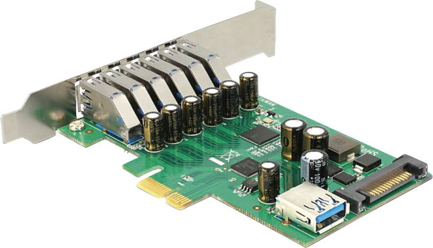 Delock 6+1 Port USB 3.2 Gen 1 Controllerkarte USB-A PCIe