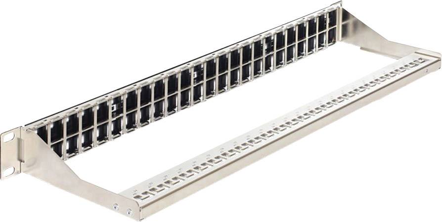Delock Keystone Patch Panel Schwarz 1U 48,3 cm 19" 48 Ports