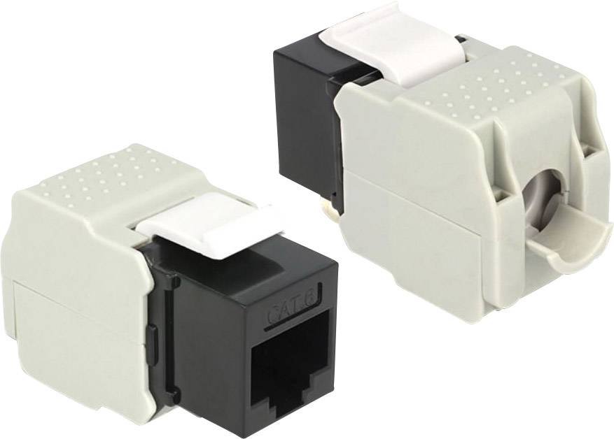 RJ45-Einbaumodul Keystone CAT 6 Delock 86340 Schwarz
