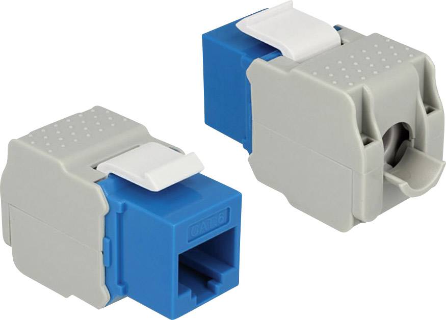 RJ45-Einbaumodul Keystone CAT 6 Delock 86343 Blau