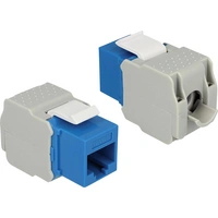 RJ45-Einbaumodul Keystone CAT 6 Delock 86343 Blau RJ45-Einbaumodul Keystone CAT 6 Delock 86343 Blau