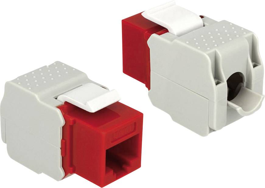 RJ45-Einbaumodul Keystone CAT 6 Delock 86344 Rot