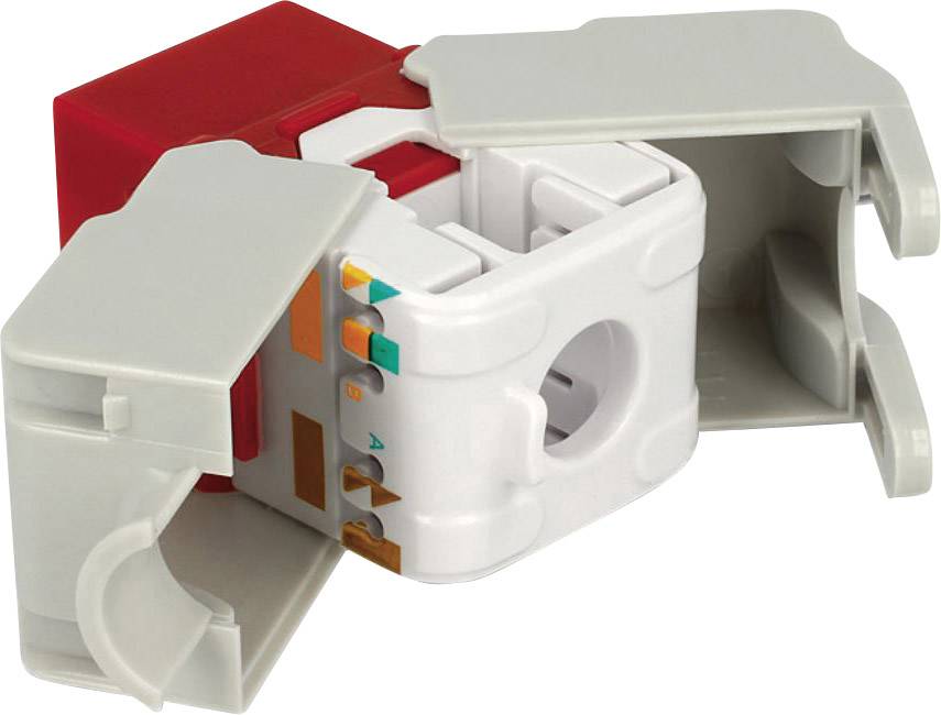 RJ45-Einbaumodul Keystone CAT 6 Delock 86344 Rot