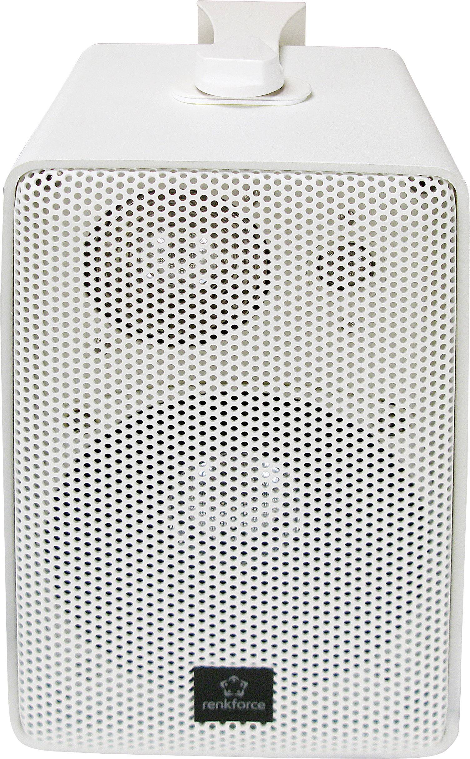 Renkforce RL100W WH Regallautsprecher Weiß 100 W 90 Hz - 20000 Hz 1 Paar