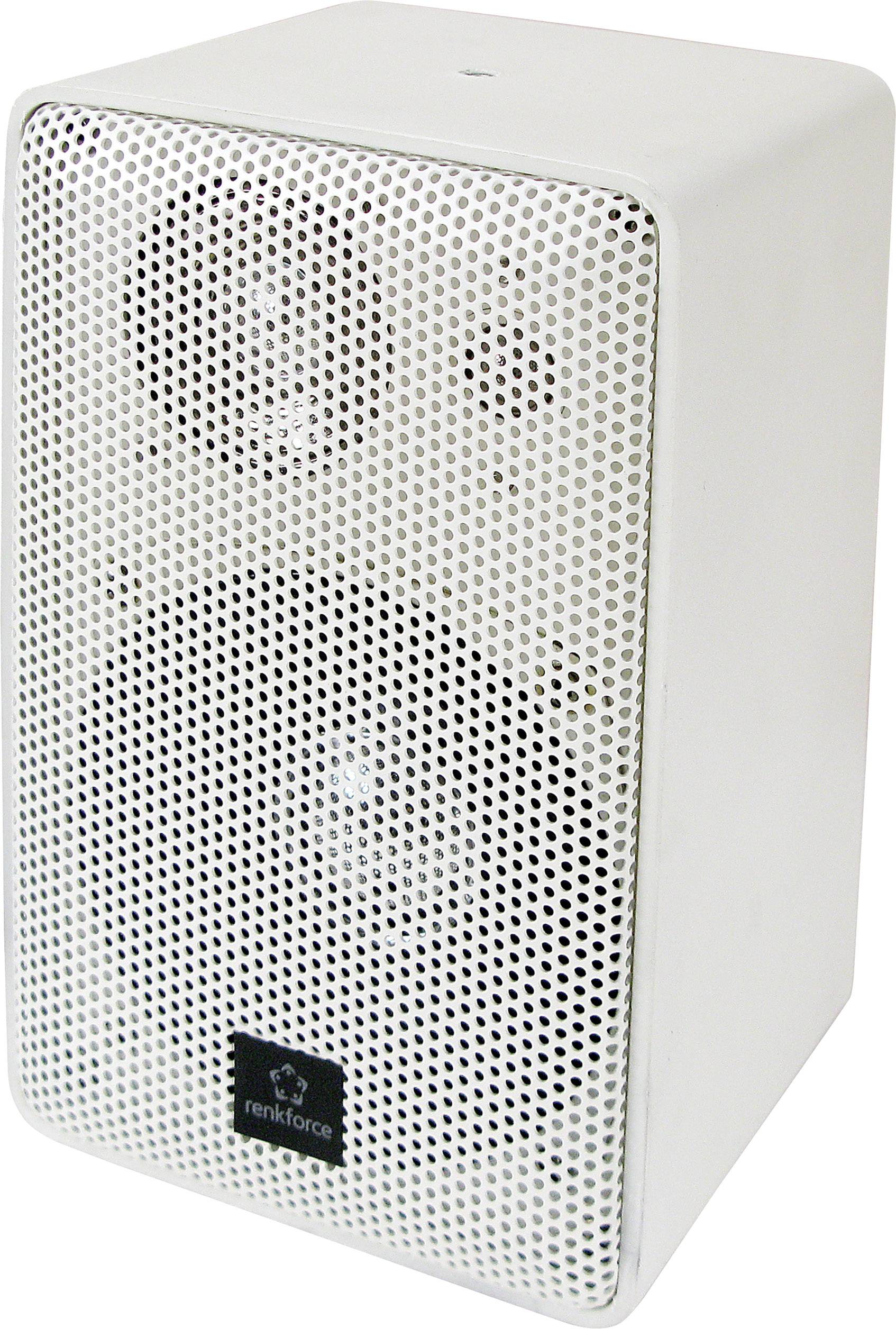 Renkforce RL100W WH Regallautsprecher Weiß 100 W 90 Hz - 20000 Hz 1 Paar
