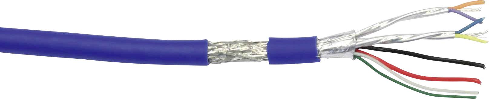 U3Z500 USB-Kabel 8 x 0.08mm² Blau Meterware