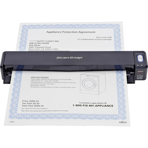Fujitsu ScanSnap iX100 Mobiler Dokumentenscanner A4 600 x 600 dpi 10 Seiten/min USB, WLAN 802.11 b/