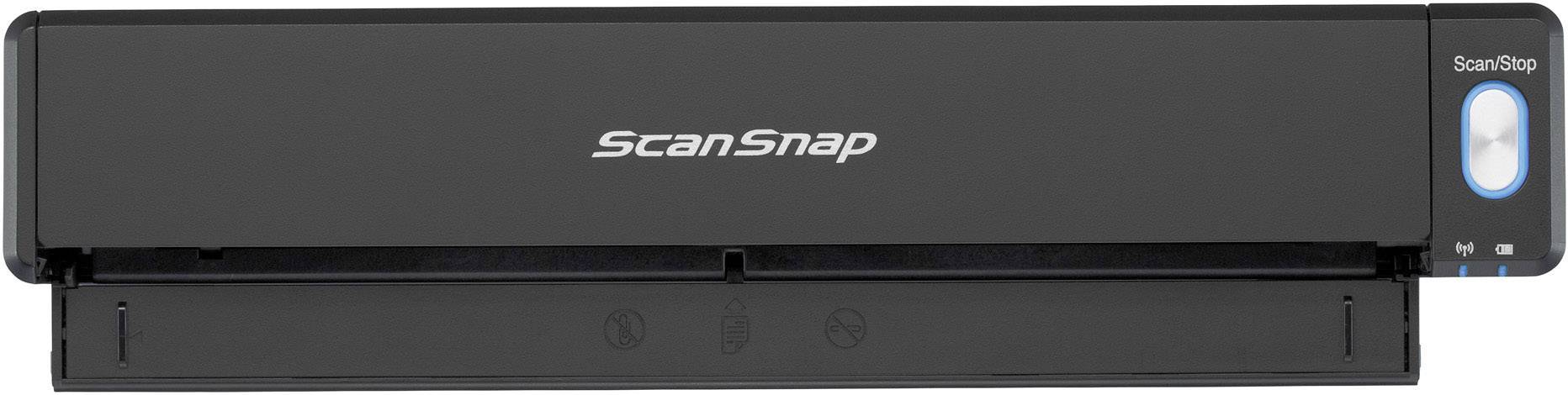 Ein tragbarer Scanner in Schwarz mit dem Aufdruck 'ScanSnap' in der Mitte, geeignet für die Digitalisierung von Dokumenten.