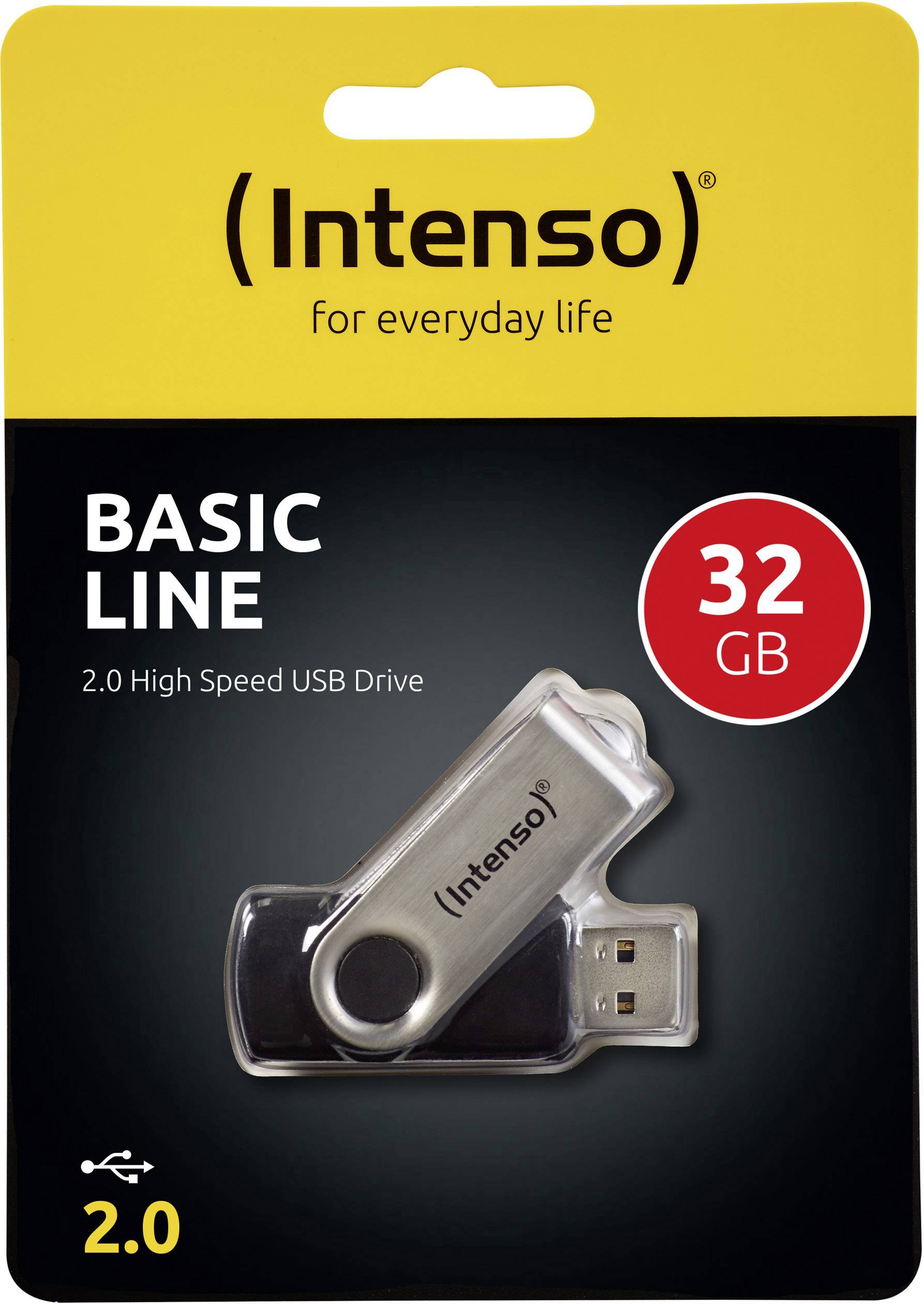 Intenso Basic Line USB-Stick 32 GB Schwarz 3503480 USB 2.0