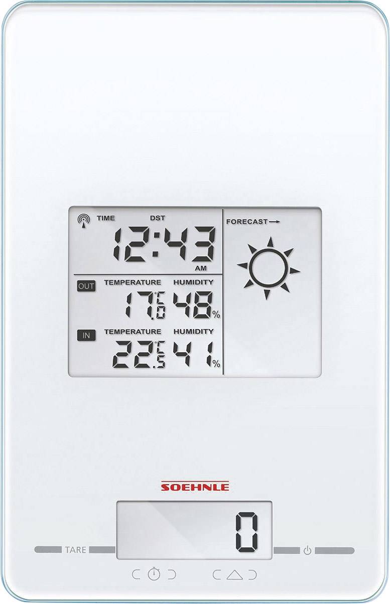 Soehnle Page Meteo Digitale Küchenwaage digital Wägebereich (max.)=5 kg Weiß