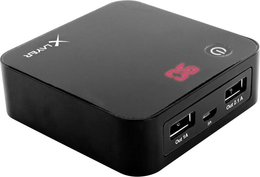 Xlayer Dual Load 6000 Powerbank 6000 mAh  Li-Ion  Schwarz