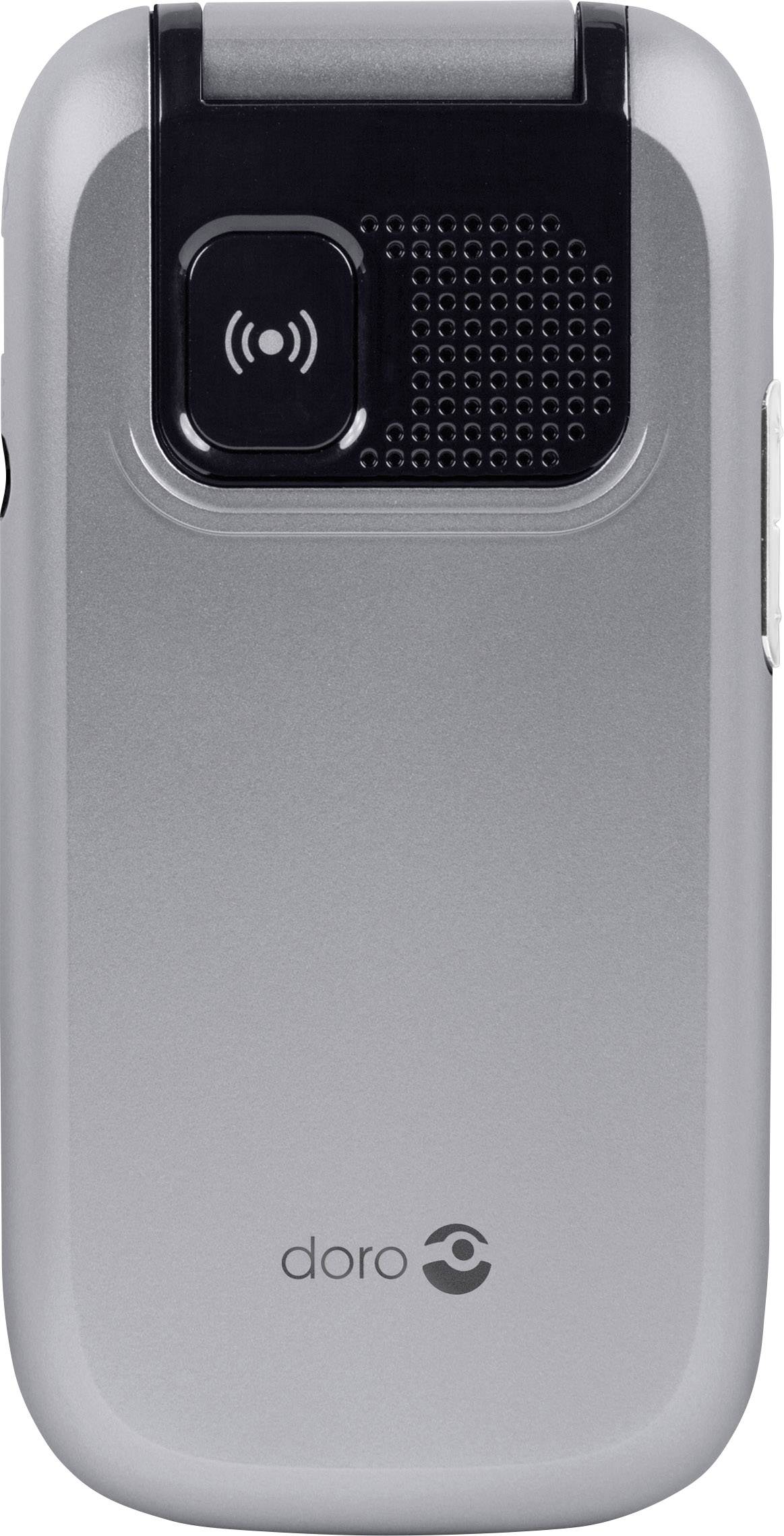 Doro PhoneEasy 613 Senioren-Klapp-Handy mit Ladestation, SOS Taste Silber
