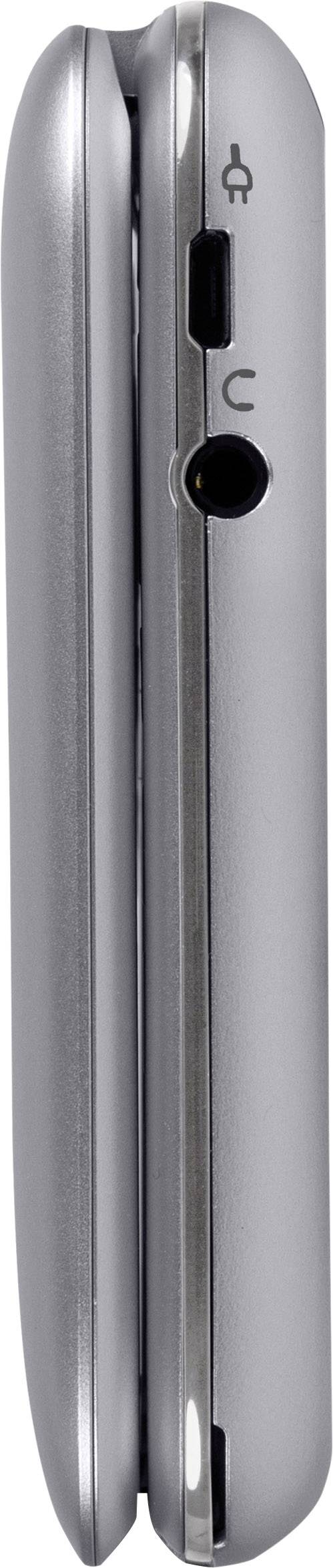 Doro PhoneEasy 613 Senioren-Klapp-Handy mit Ladestation, SOS Taste Silber