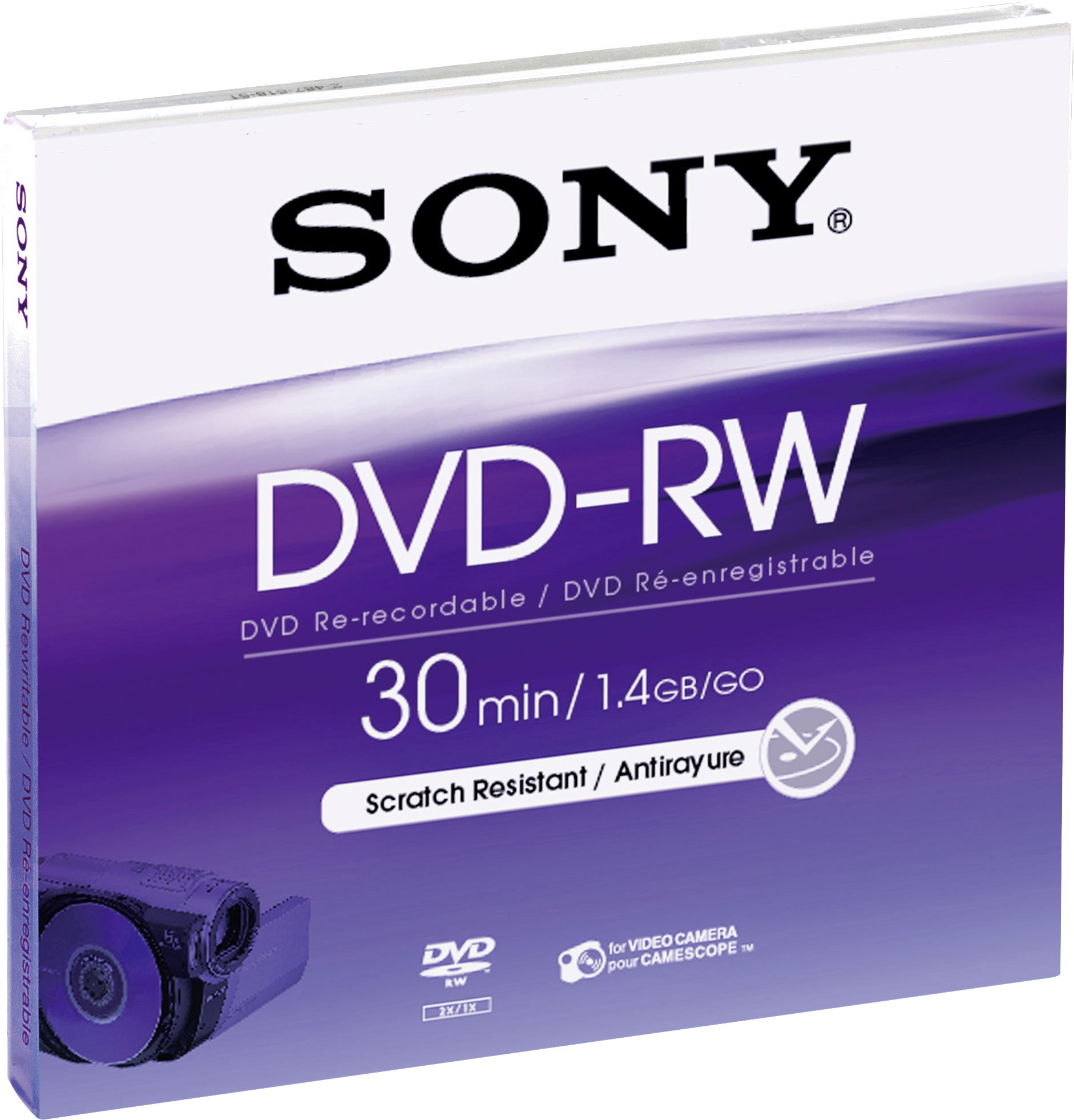 Sony DMW30AJ 8cm Mini DVD-RW Rohling 1.46GB 5 St. Jewelcase Wiederbeschreibbar