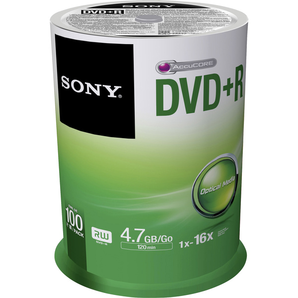 Sony 100DPR47SP DVD+R Rohling 4.7 GB 100 St. Spindel