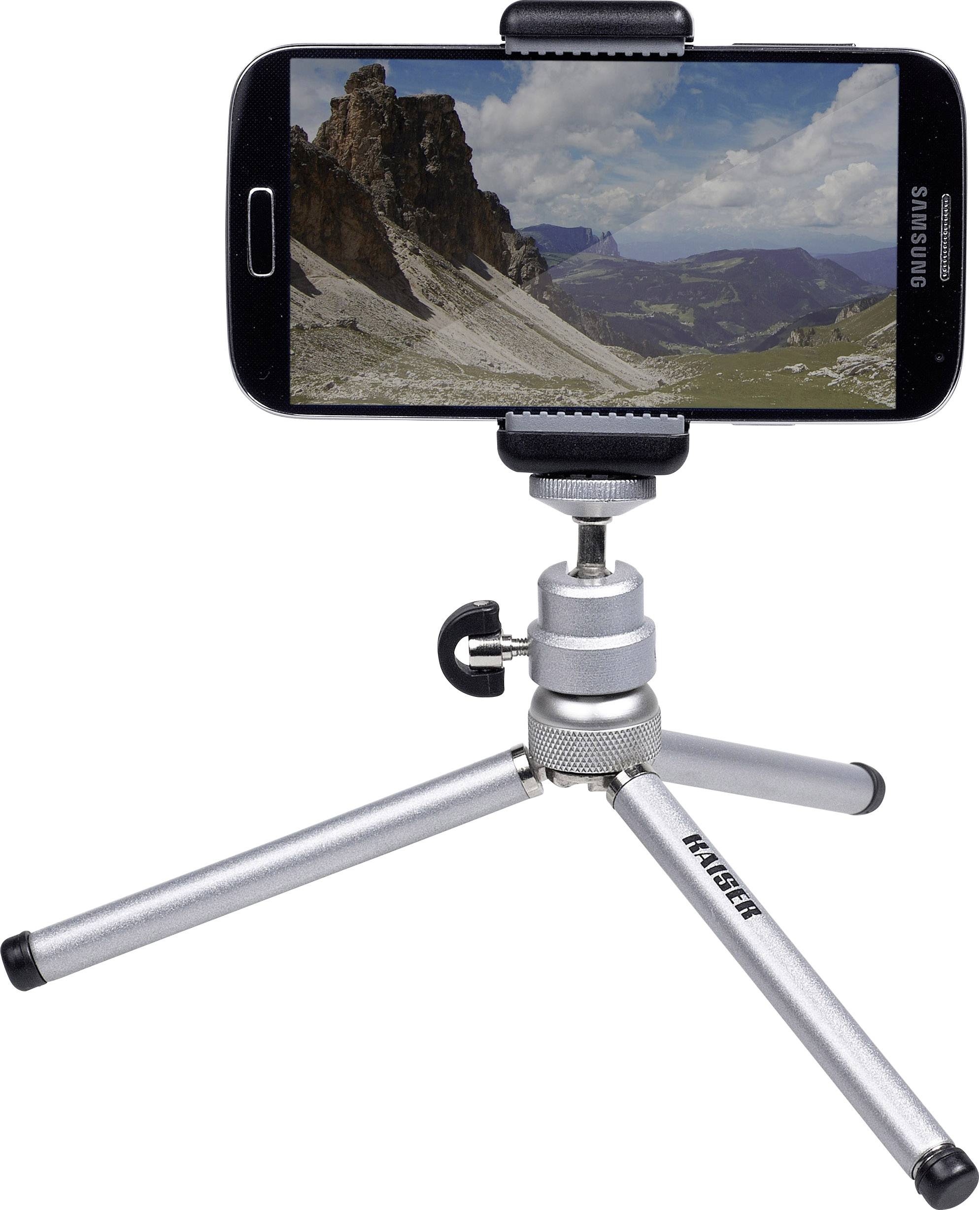 Kaiser Fototechnik Smartphone-Stativ Tischstativ 1/4 Zoll Silber Kugelkopf