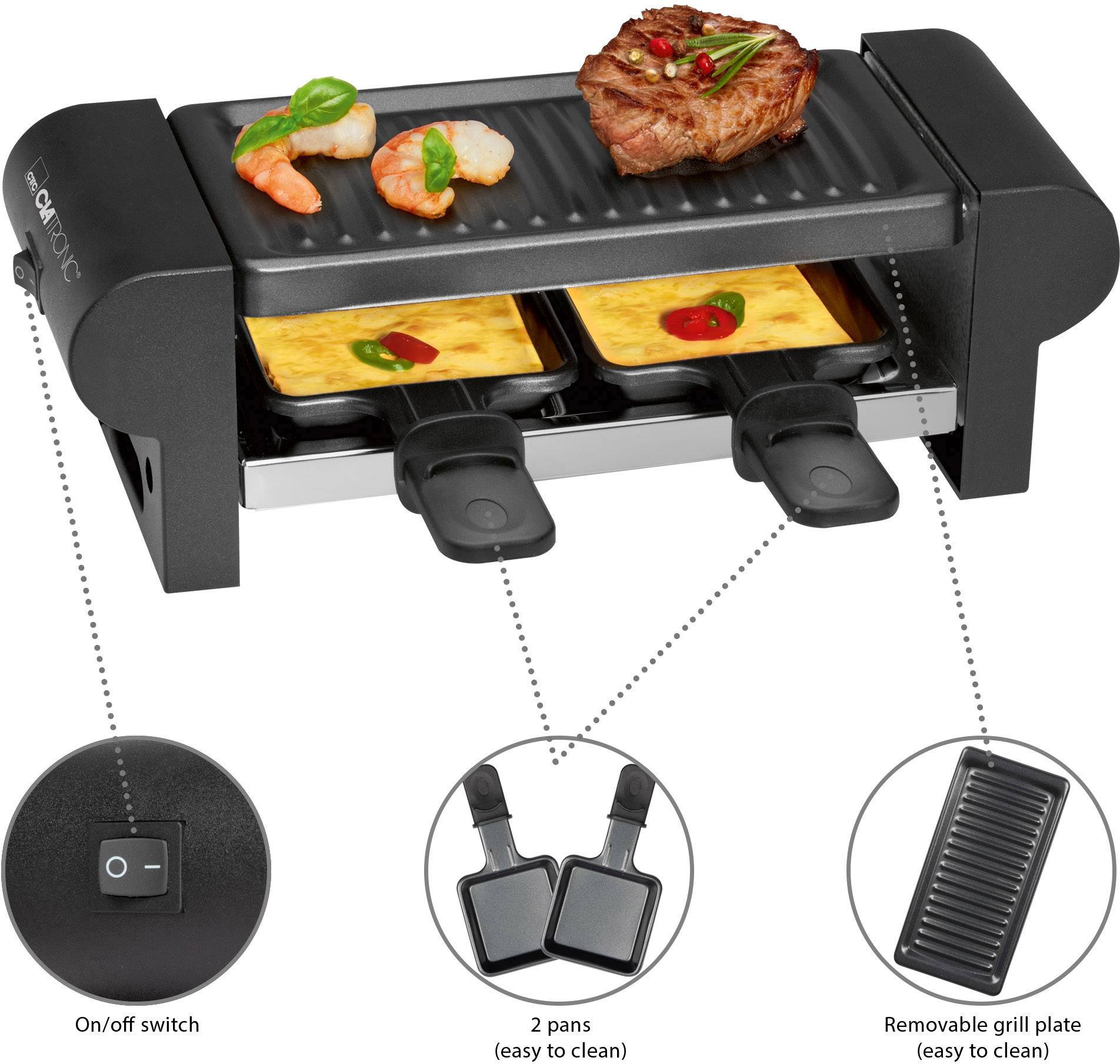 Clatronic RG 3592 Raclette Schwarz