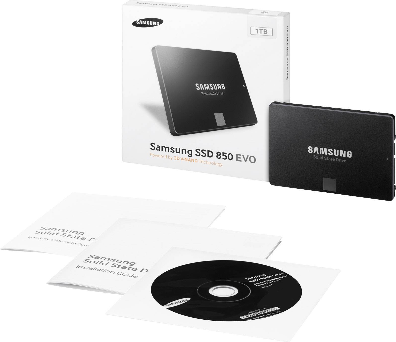 Samsung 850 Evo 1 TB Interne SATA SSD 6.35 cm (2.5 Zoll) SATA 6 Gb/s Retail MZ-75E1T0B/EU