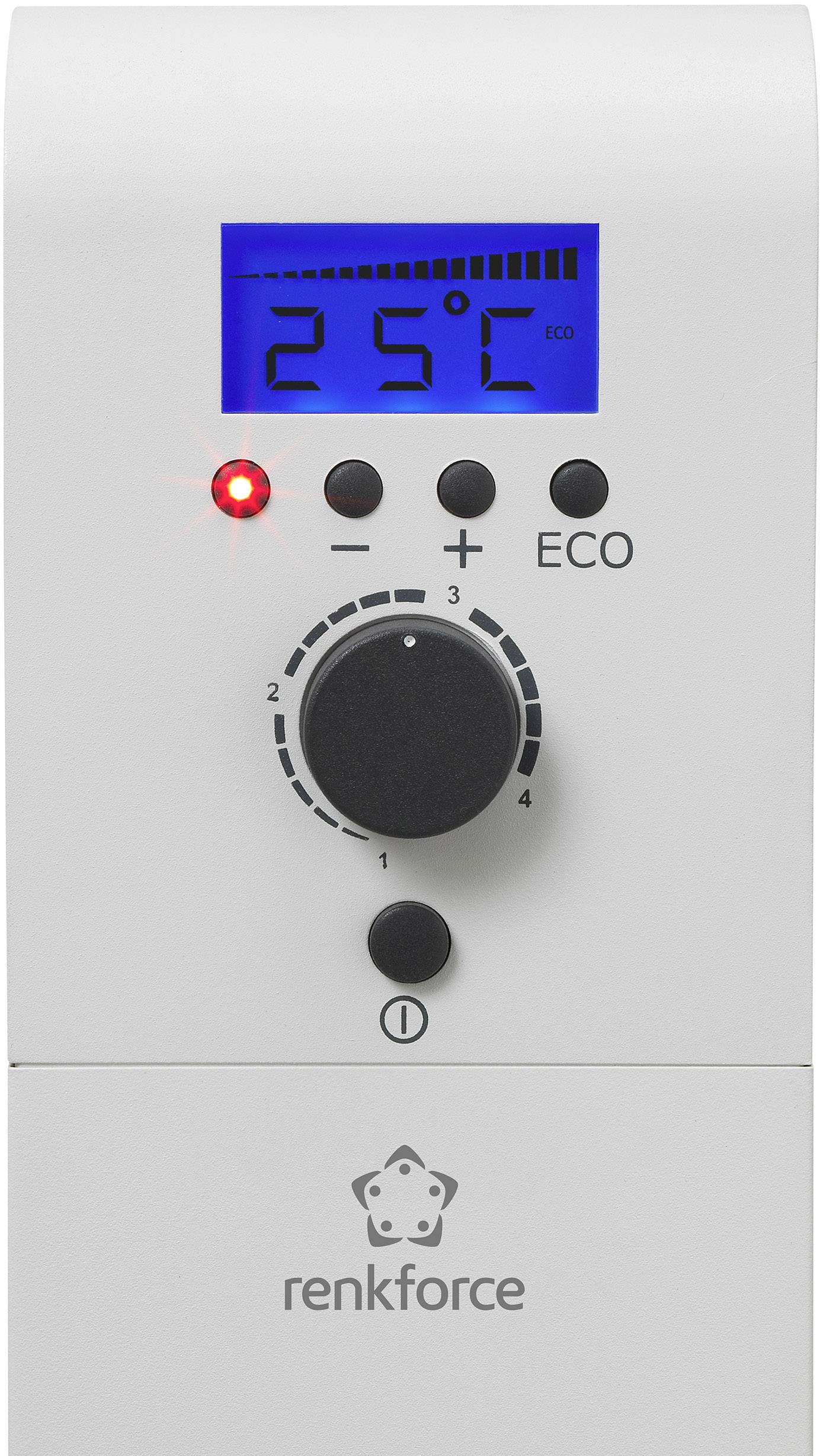 Renkforce Luma 2000 Eco-Radiator 2000W Schwarz, Weiß