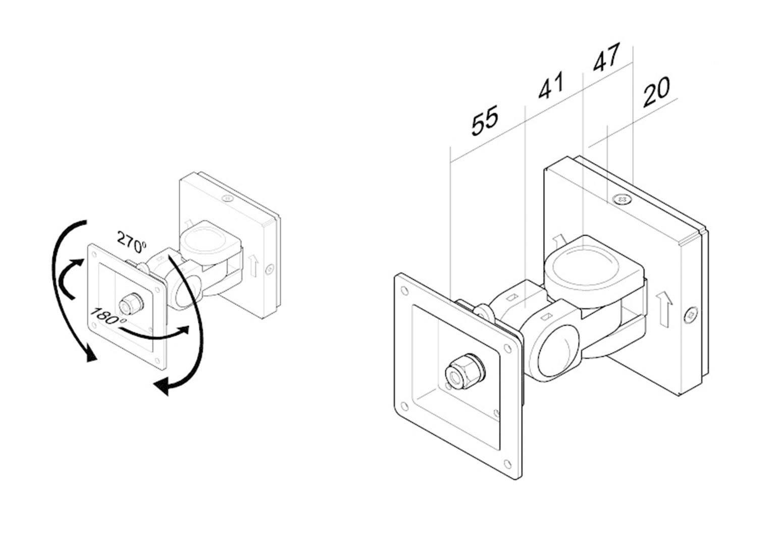 Neomounts Monitor-Wandhalterung FPMA-W200 1 25,4 cm (10") - 76,2 cm (30") Schwarz Neigbar, Schwenkbar, Rotierbar