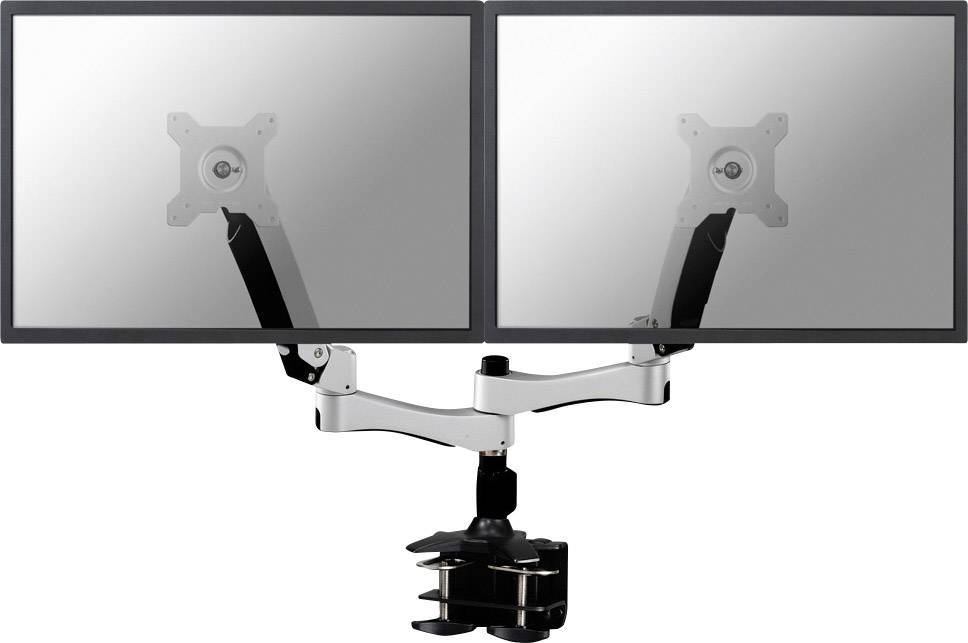 Neomounts Monitor-Tischhalterung FPMA-D980D 2 25,4 cm (10") - 68,6 cm (27") Silber Höhenverstellbar, Neigbar, Schwenkbar, Rotierbar