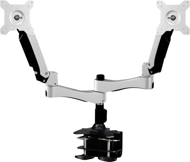 Neomounts FPMA-D980D 2fach Monitor-Tischhalterung 25,4 cm (10") - 68,6 cm (27") Silber Höhenverstellbar, Neigbar, Schwenkbar, Rotierbar