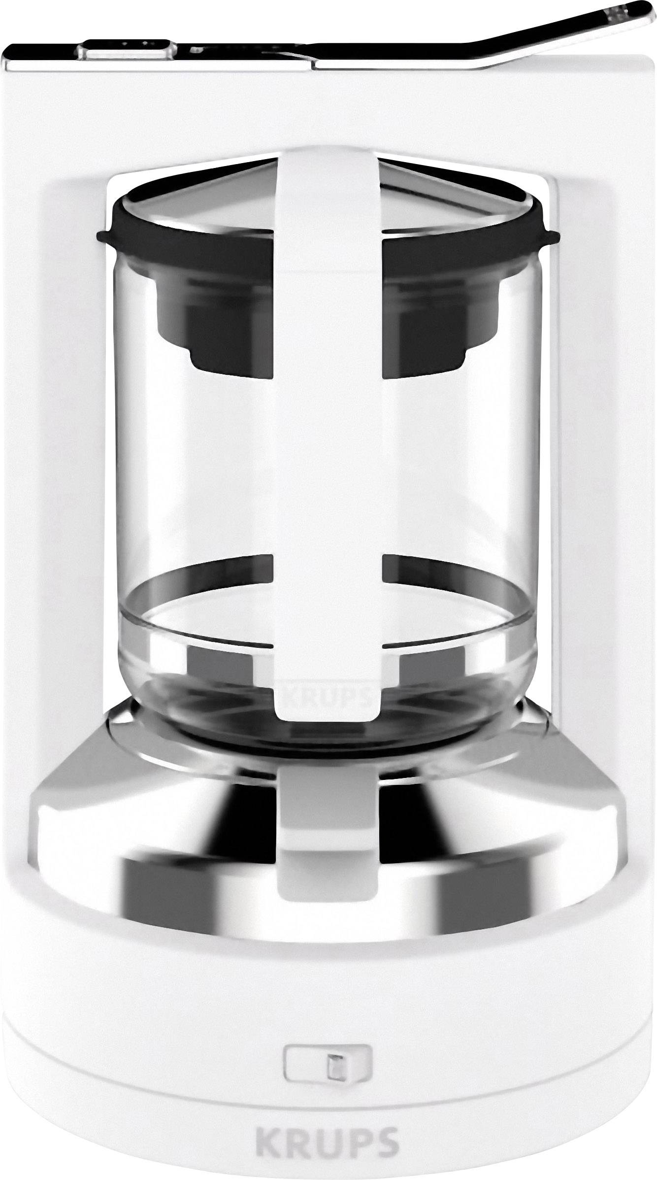 Krups KM468210 Kaffeemaschine Weiß Fassungsvermögen Tassen=12 mit Druckbrühsystem