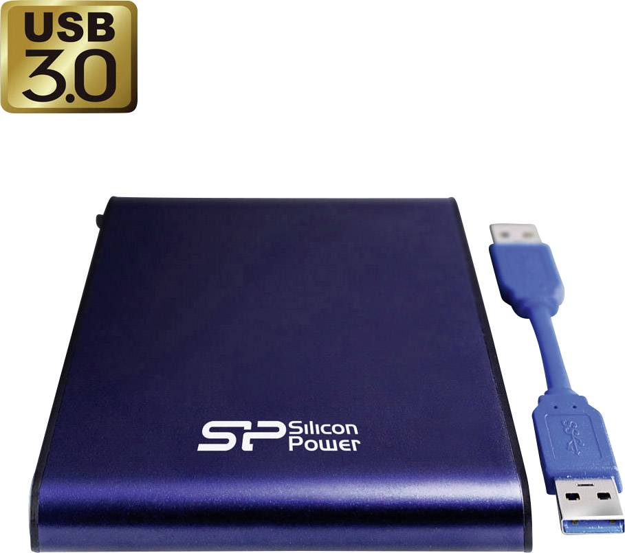 Silicon Power 1 TB Externe Festplatte 6.35 cm (2.5 Zoll) USB-A (USB 3.2 Gen 1) Blau SP010TBPHDA80S3B