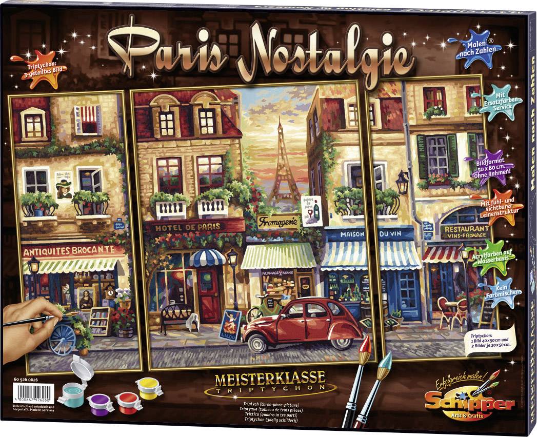 Schipper Malen nach Zahlen - Paris Nostalgie Triptychon