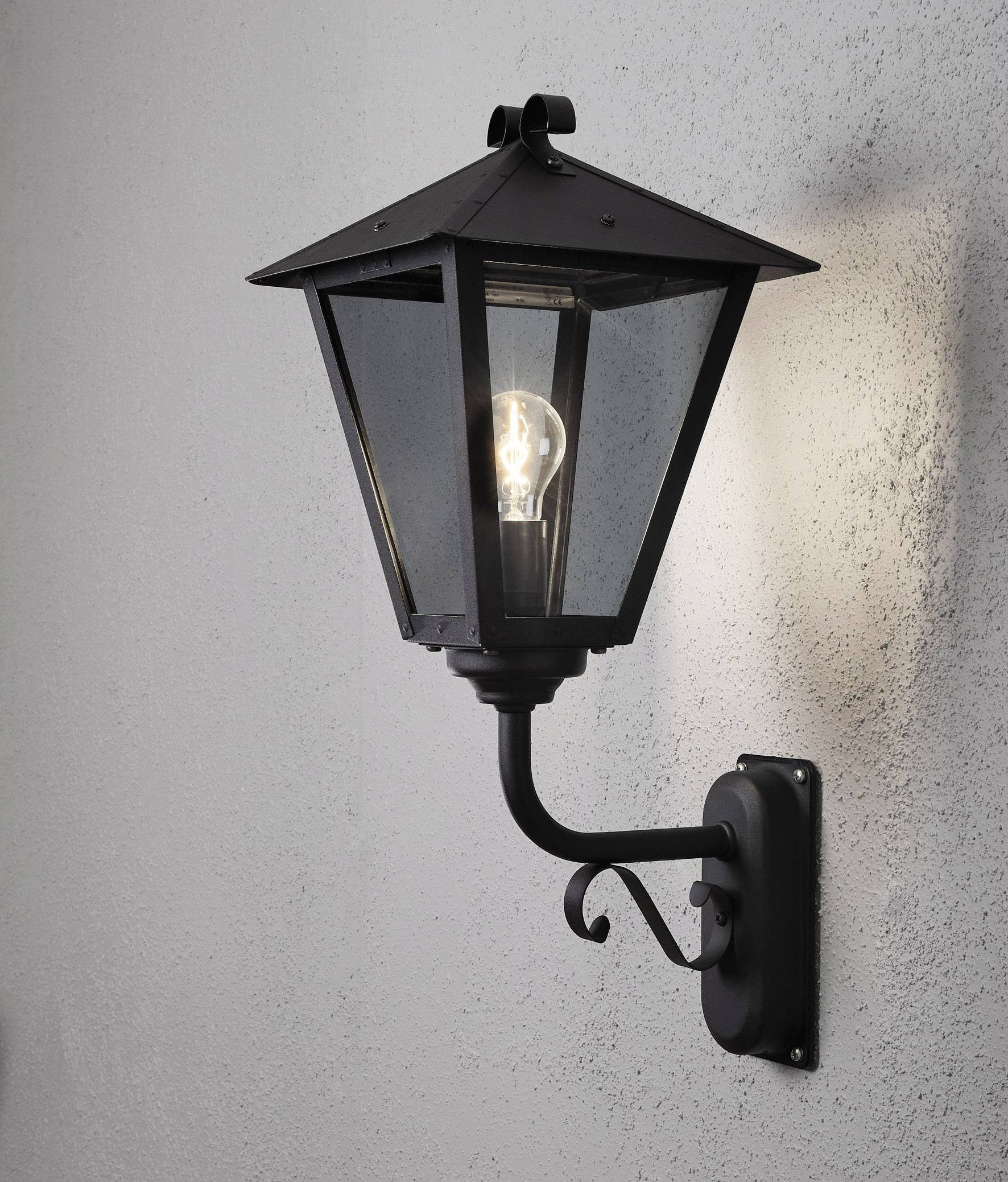 Konstsmide Benu Up 434-750 Außenwandleuchte Energiesparlampe, LED E27 100W Schwarz