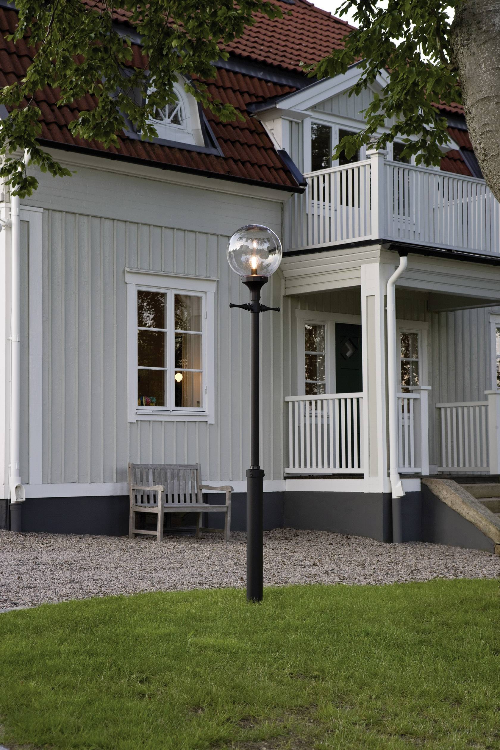 Konstsmide 468-750 Orion Außenstandleuchte Energiesparlampe, LED E27 100W Schwarz