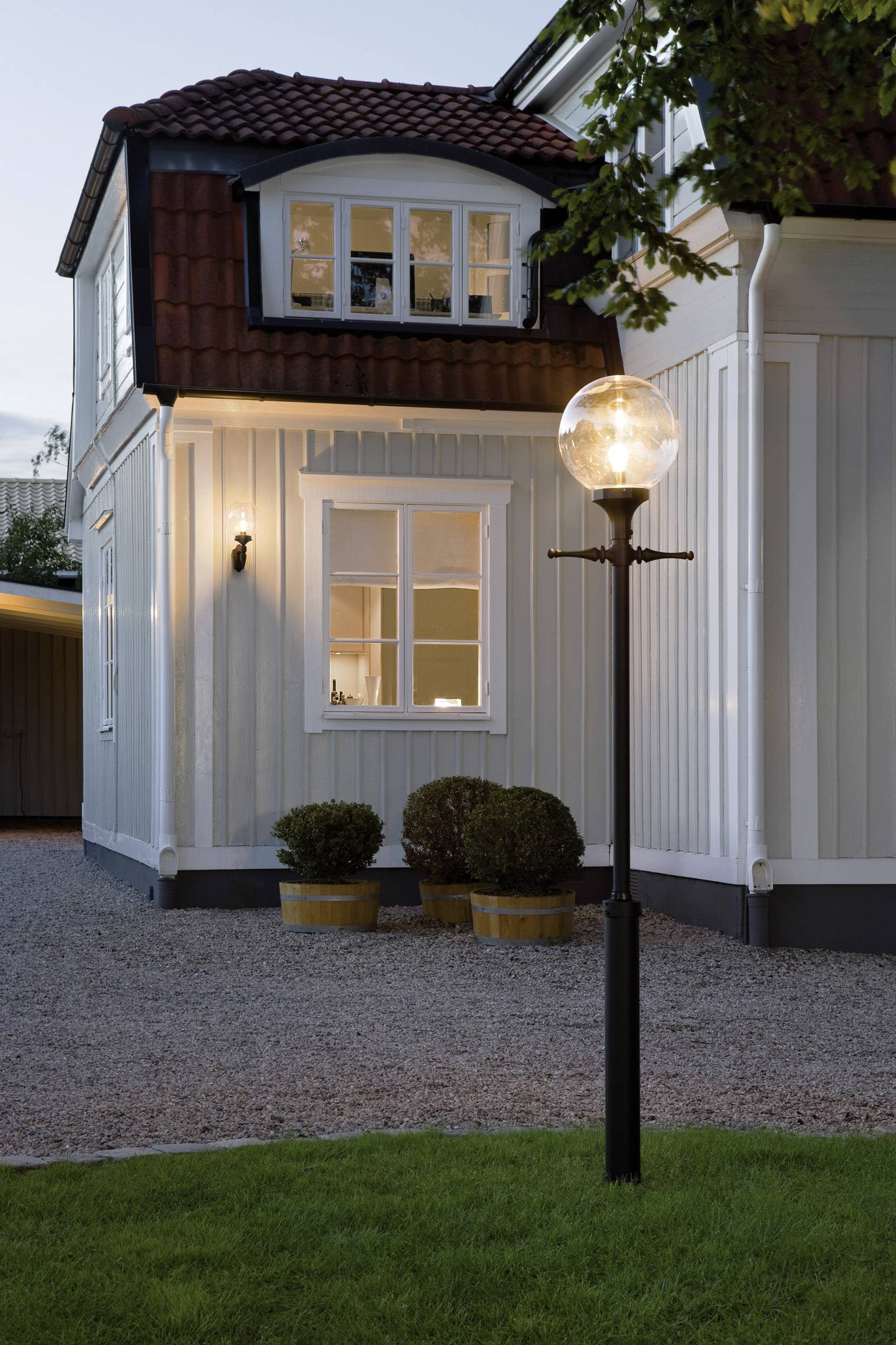 Konstsmide 468-750 Orion Außenstandleuchte Energiesparlampe, LED E27 100W Schwarz