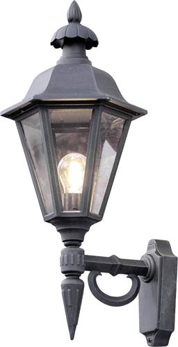Konstsmide Pallas Up 481-750 Außenwandleuchte Energiesparlampe, LED E27 60W Schwarz