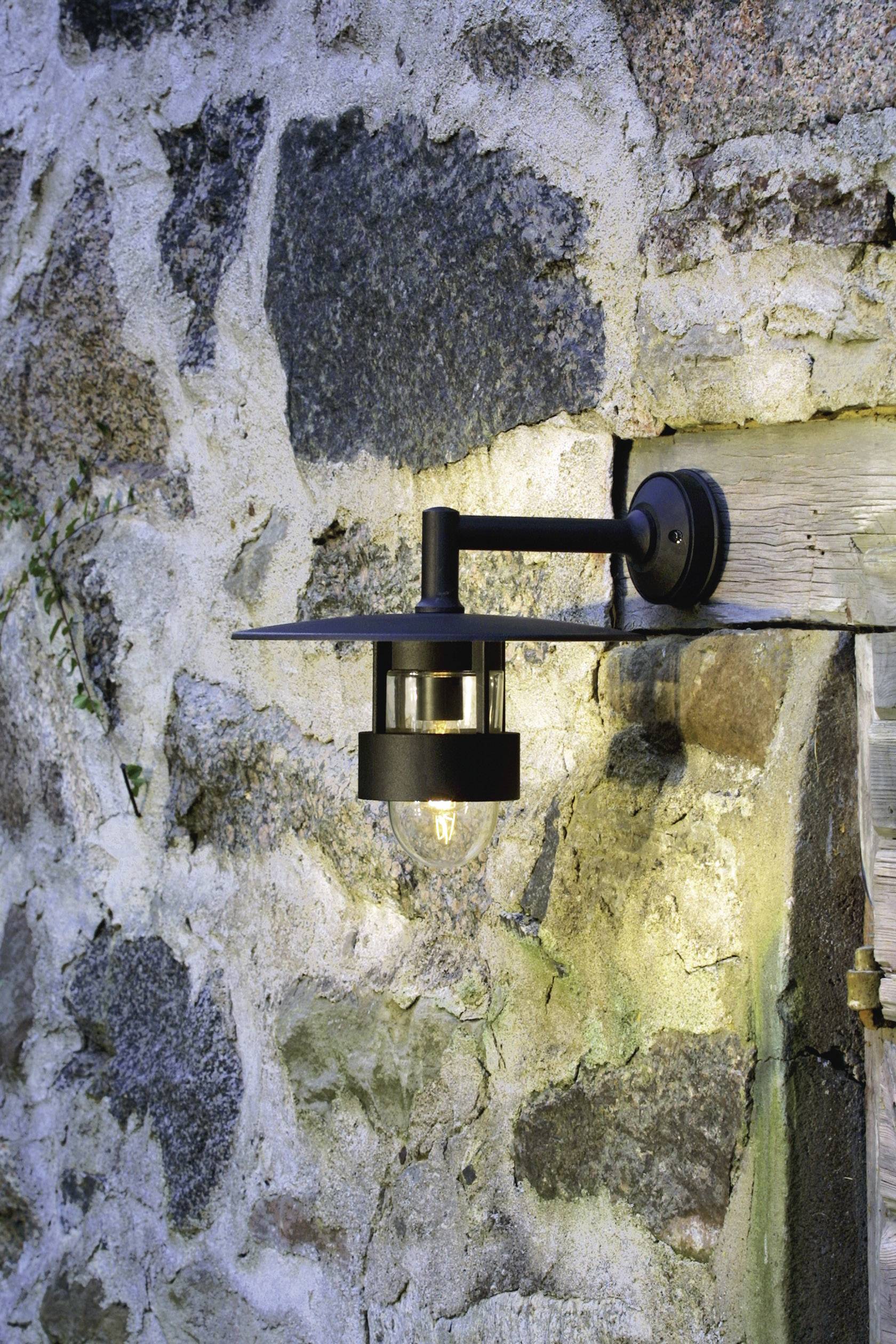 Konstsmide Freja Down 504-750 Außenwandleuchte Energiesparlampe, LED E27 60W Schwarz