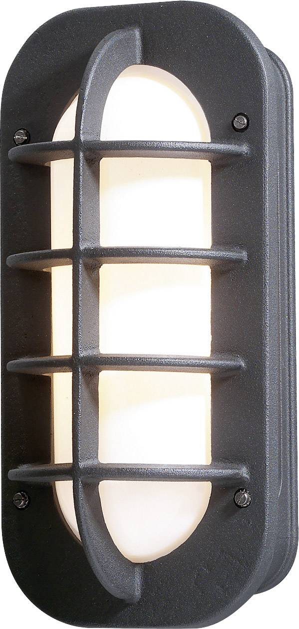 Konstsmide Loke 514-752 Außenwandleuchte Energiesparlampe, LED E27 60W Schwarz