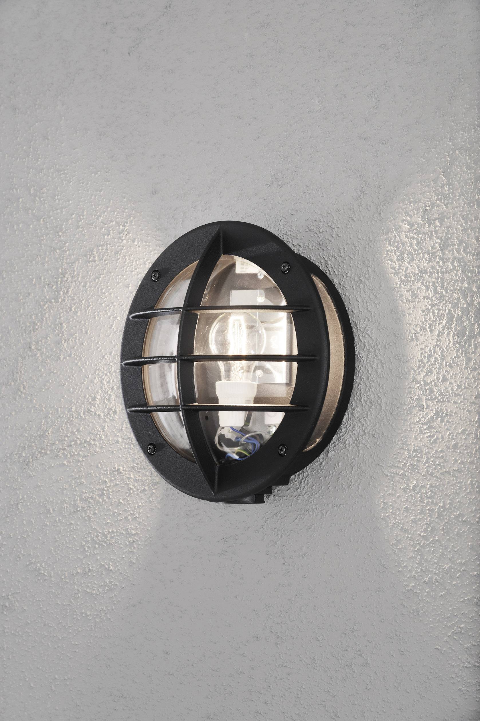 Konstsmide Oden 516-750 Außenwandleuchte Energiesparlampe, LED E27 60W Schwarz